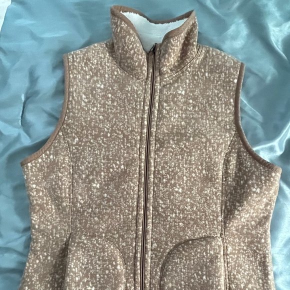 Laura Scott  Women's Size Med Brown Vest   Reversible - Picture 1 of 5